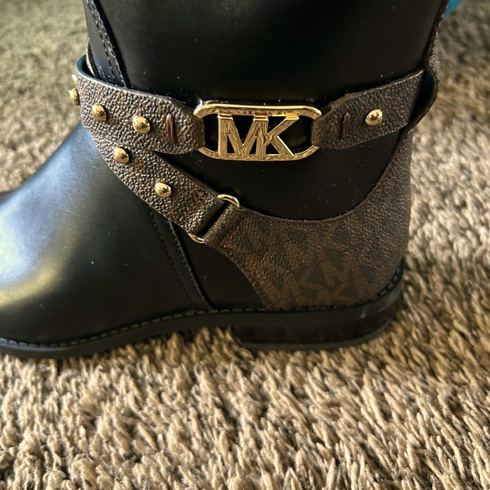 Michael Kors Black and Brown tall riding boots Never worn not in box